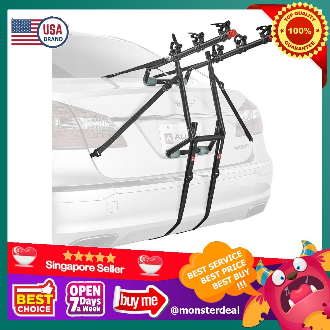 YBR Allen sports DELUXE TRUNK MOUNTED BIKE RACK bicycle carrier 3