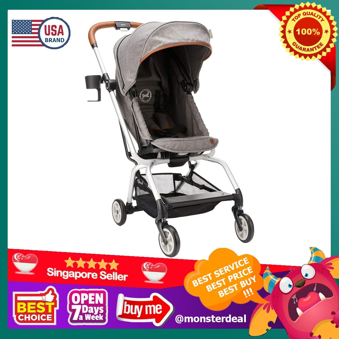 YBR] CYBEX Eezy S Twist Stroller Denim Collection, Manhattan Grey