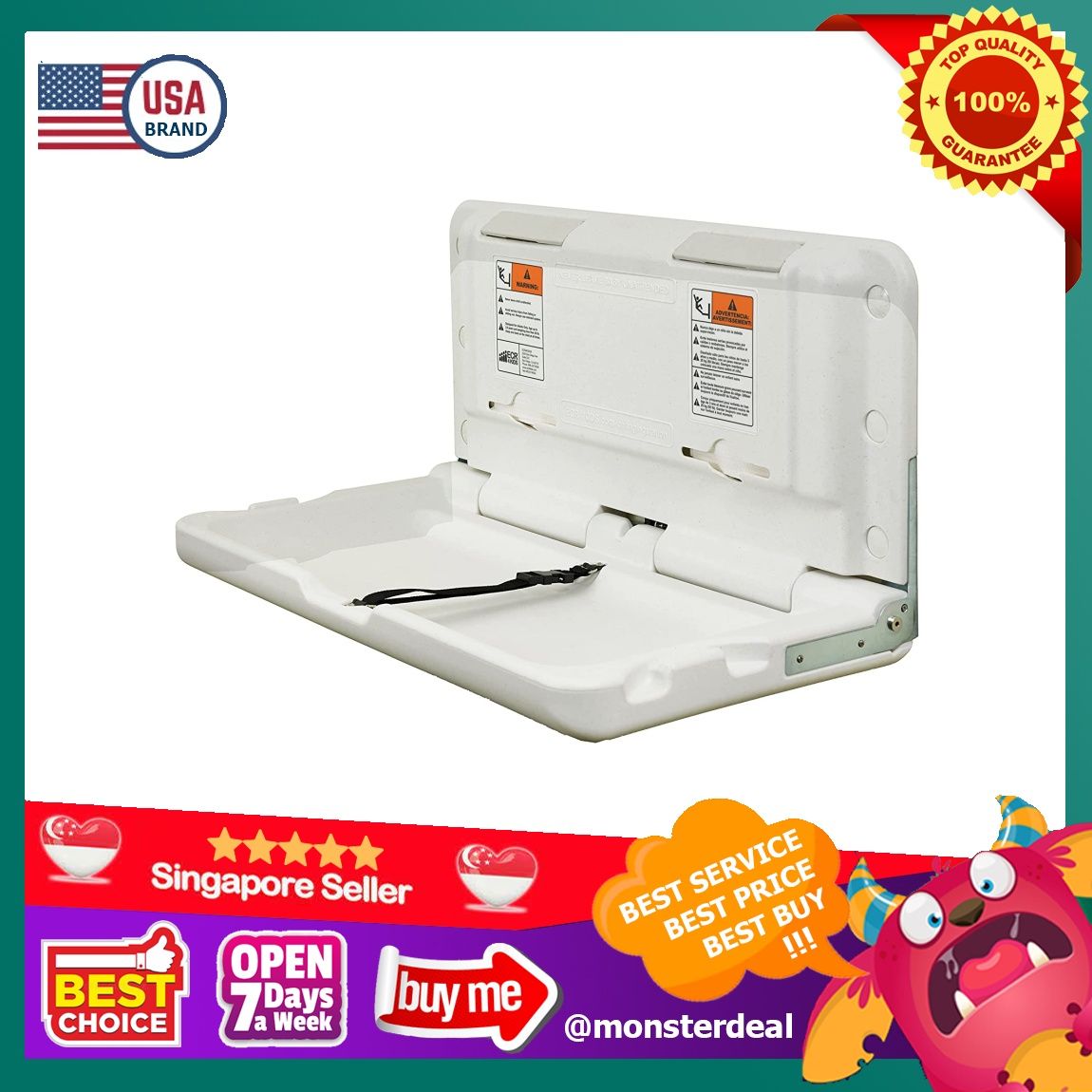 Ecr4kids wall mounted baby changing station online
