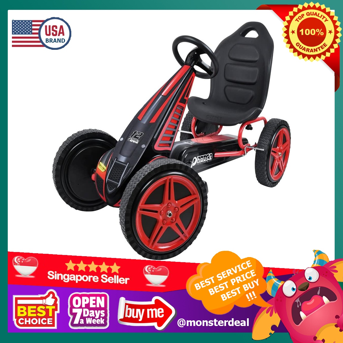 [YBR] Hauck Hurricane Pedal Go Kart Cart Pedalkart Pedalcart RideOn