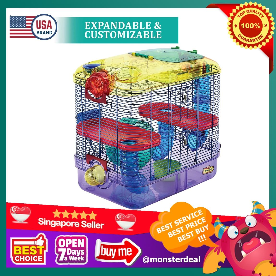 YBR Kaytee Crittertrail Two Level Habitat 20 Inches x 11.5 Inches x 16 Inches hamster mouse cage Pet Supplies Homes Other Pet Accessories on Carousell