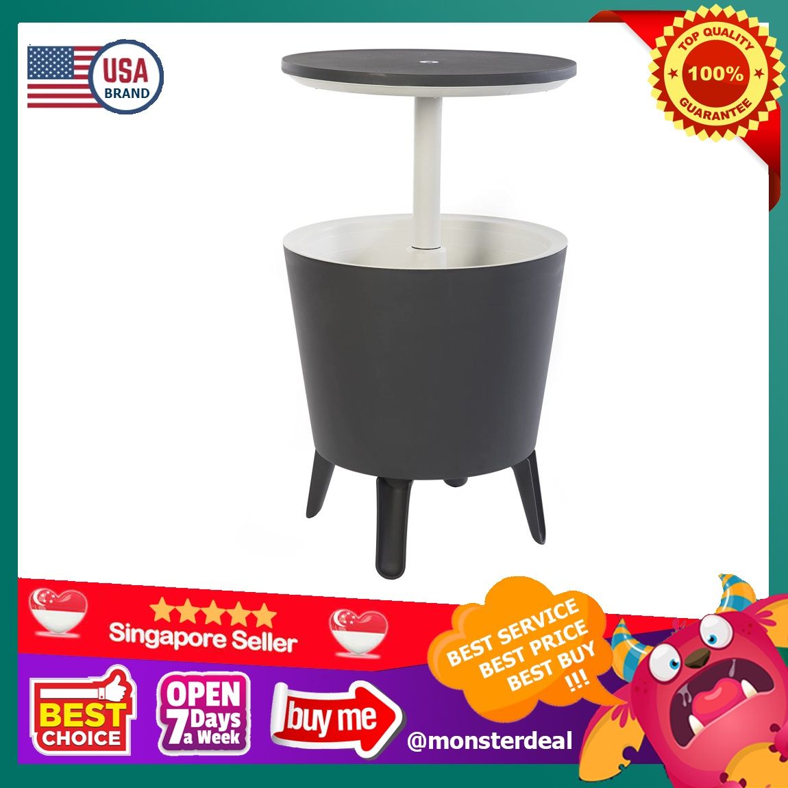 [YBR] Keter Modern Cool Bar Outdoor Patio Furniture and Hot Tub Side