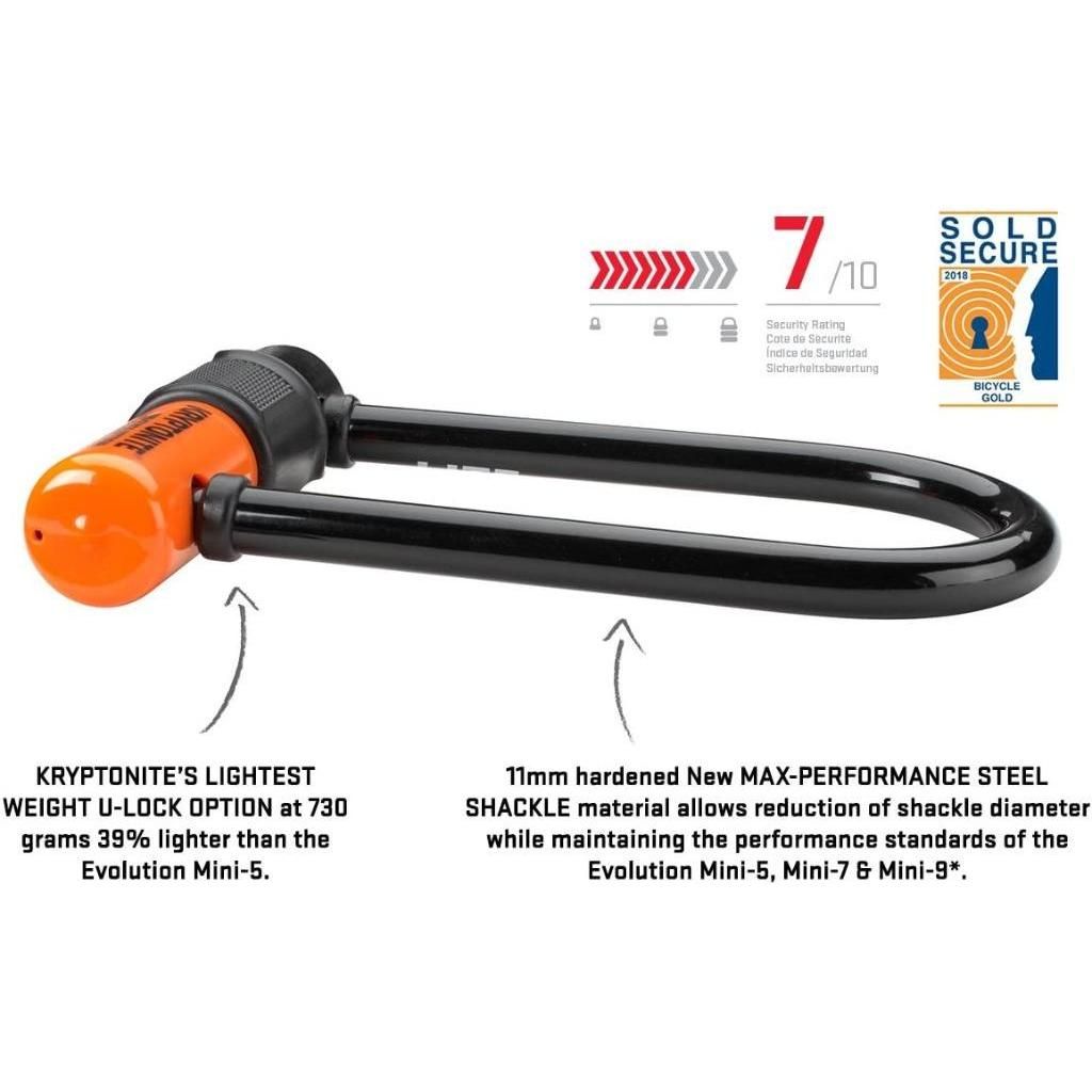 [YBR] Kryptonite Evolution 1114mm ULock with FlexFrameU Bracket Mini