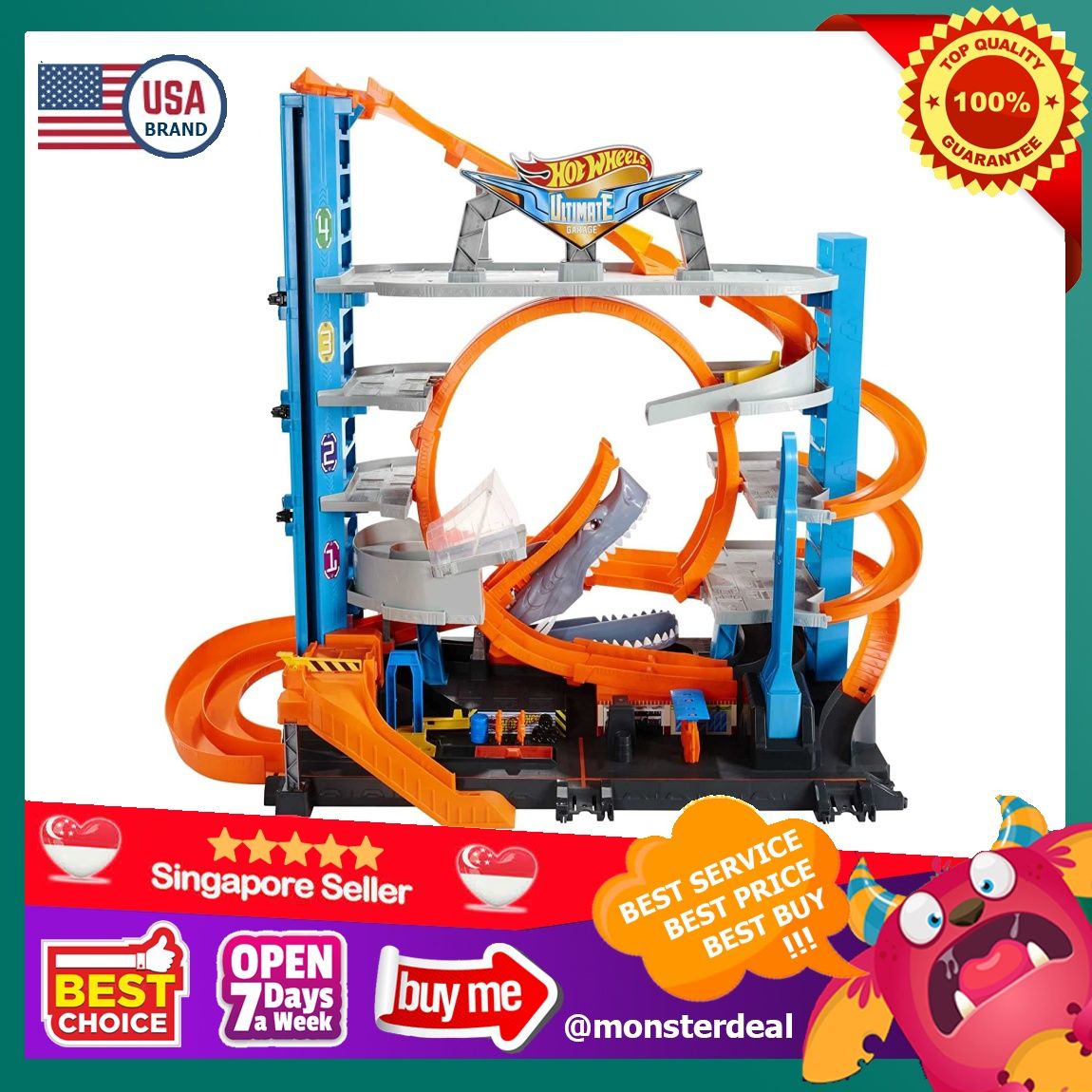 YBR] Mattel Hot Wheels City Ultimate Garage Set track for