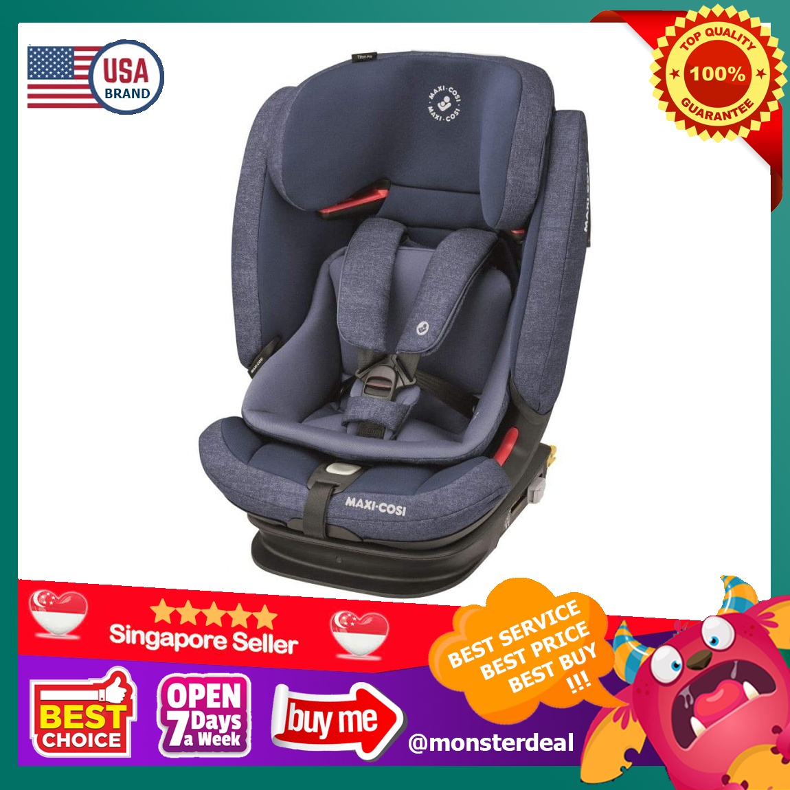 YBR Maxi Cosi Titan Pro Nomad Blue car seat baby