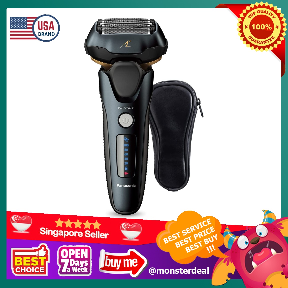 [YBR] Panasonic Electric Razor for Men, Electric Shaver, ARC5 with