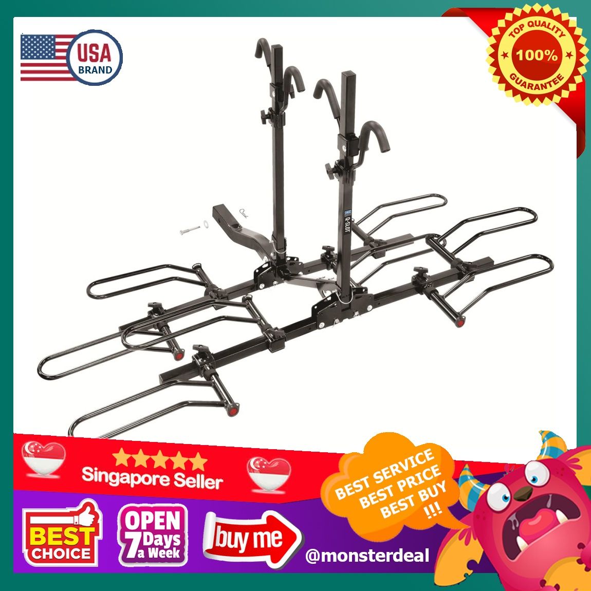 YBR Pro Series Q Slot 4 Bike Carrier hitch for four bicycle car carrier Computers Tech Parts Accessories Cables Adaptors on Carousell