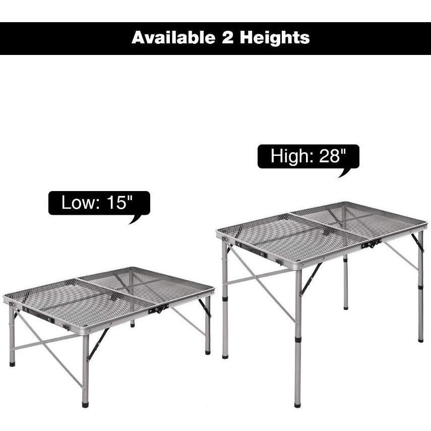 [YBR] REDCAMP Folding Portable Grill Table for Camping, Lightweight