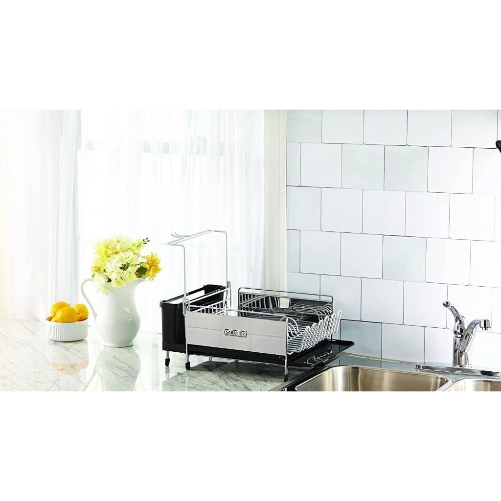 [YBR] Sabatier USA Expandable Stainless Steel Dish Rack with Rust