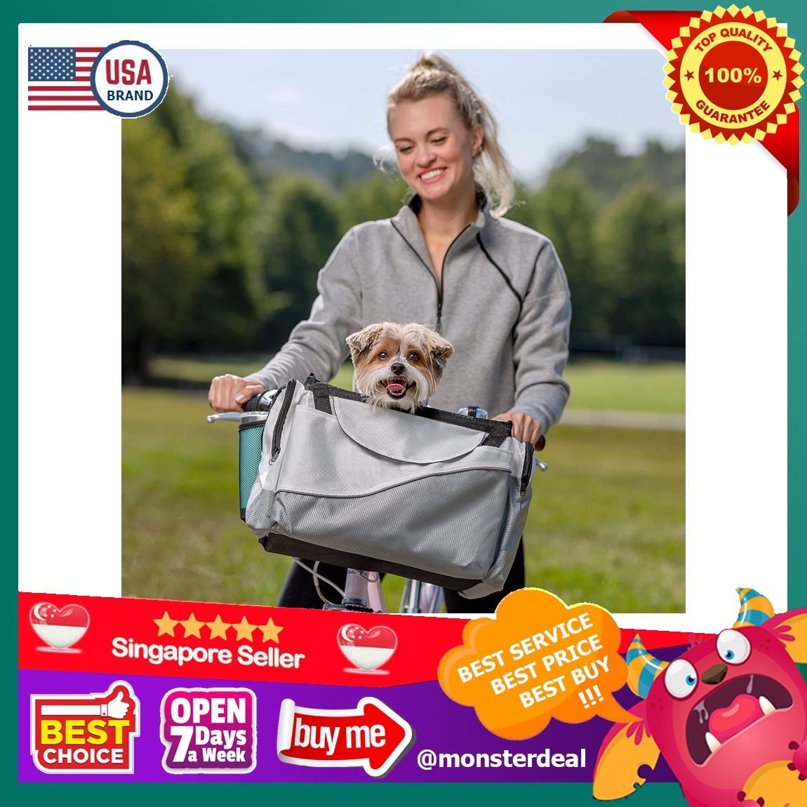 Solvit tagalong pet bike basket deals