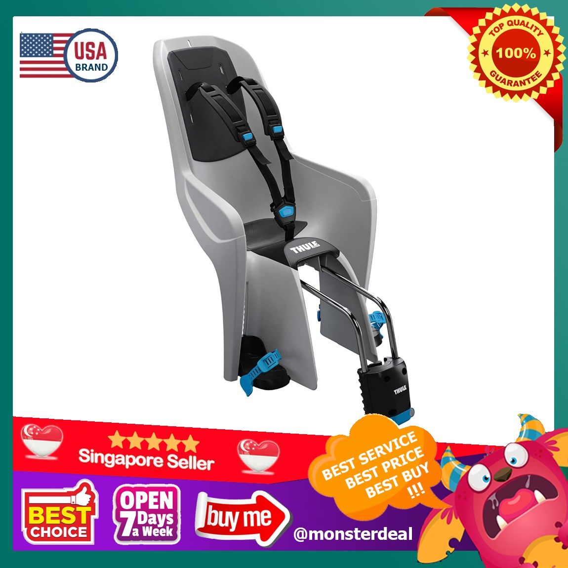 YBR Thule RideAlong Lite Child Bike Seat bicycle kid rear seat ride along Everything Else on Carousell