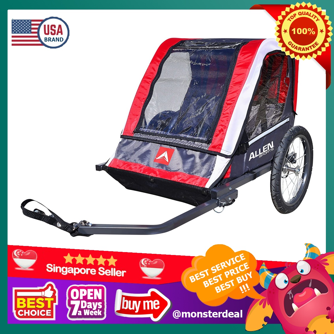 Allen two child trailer on sale