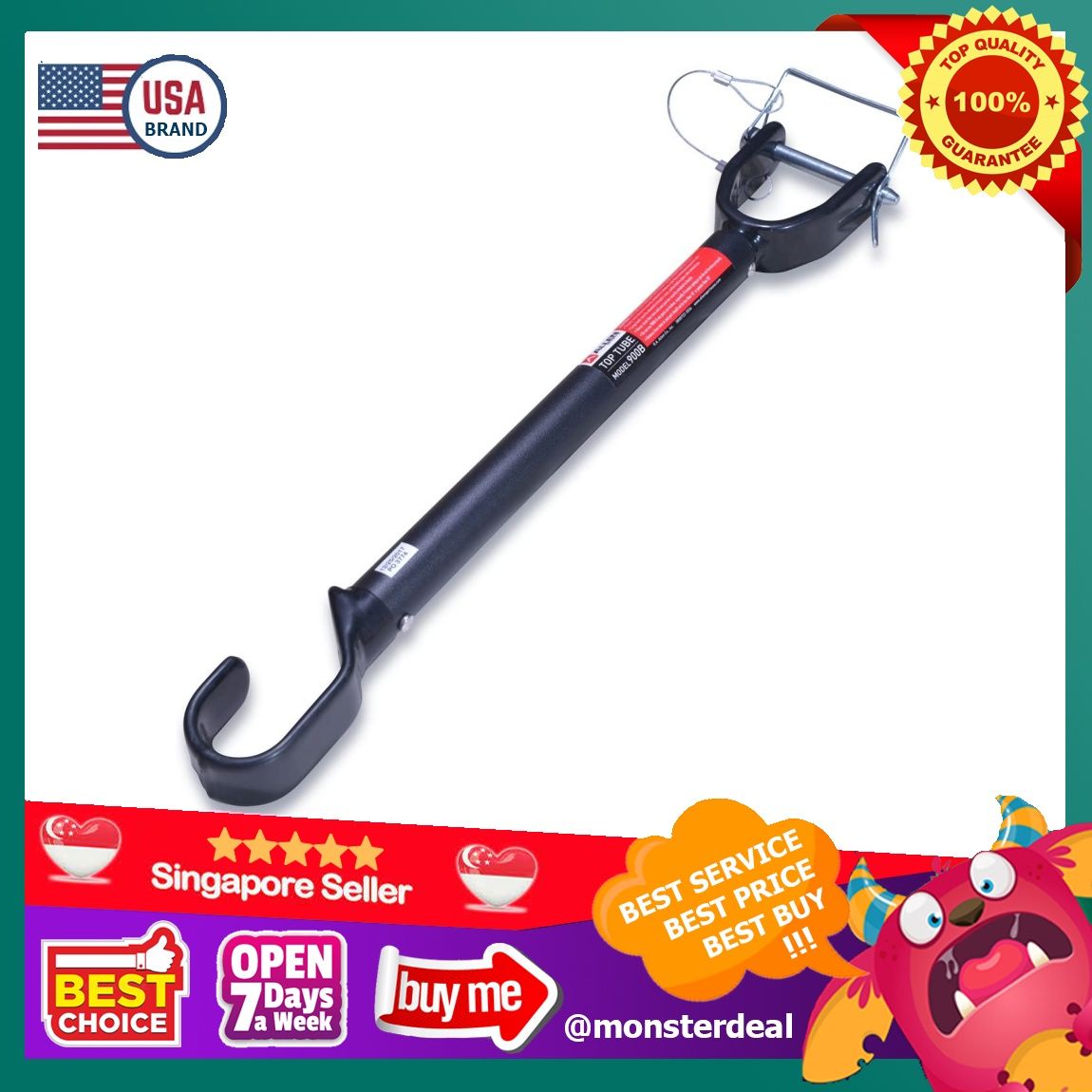 YBR USA Allen Sports Tension Bar Bicycle Cross Bar Adaptor rack