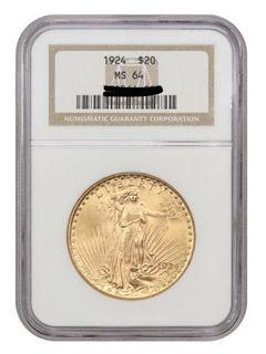 1924 $20 Gold Liberty US coin MS64
