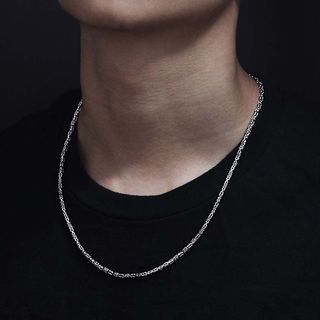 💥$399-$529 Fixed Price 不議價💥【7mm thick, 60cm Long】S925 Sterling Silver Vintage look Peace Chain Necklace Men's Thai Silver Jewelry 925純銀復古做舊平安紋泰銀頸鍊項鍊男士潮流銀器首飾