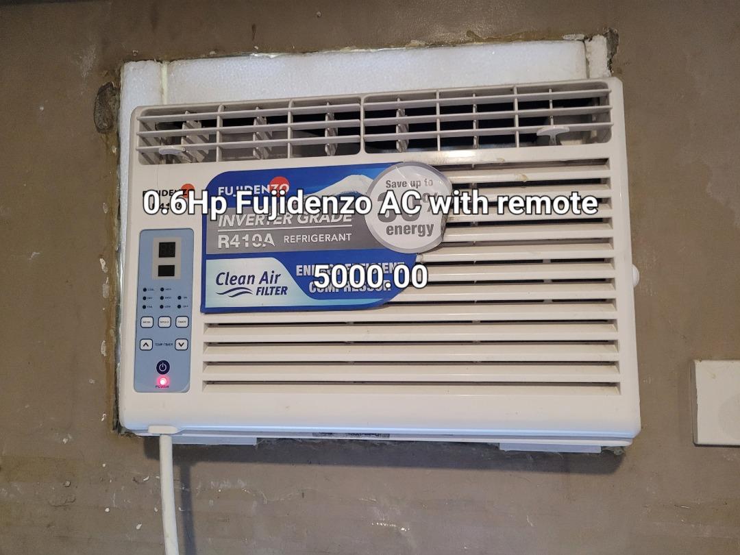 .60 HP Fujidenzo AC /w remote, TV & Home Appliances, Air Conditioning