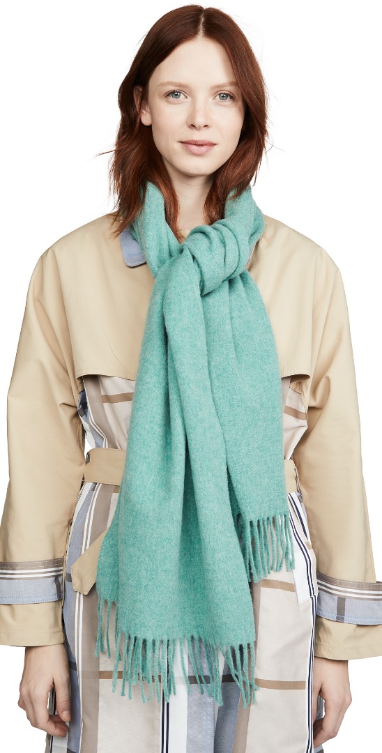 Acne Studios Canada New Scarf in Jade Green, Women's Fashion