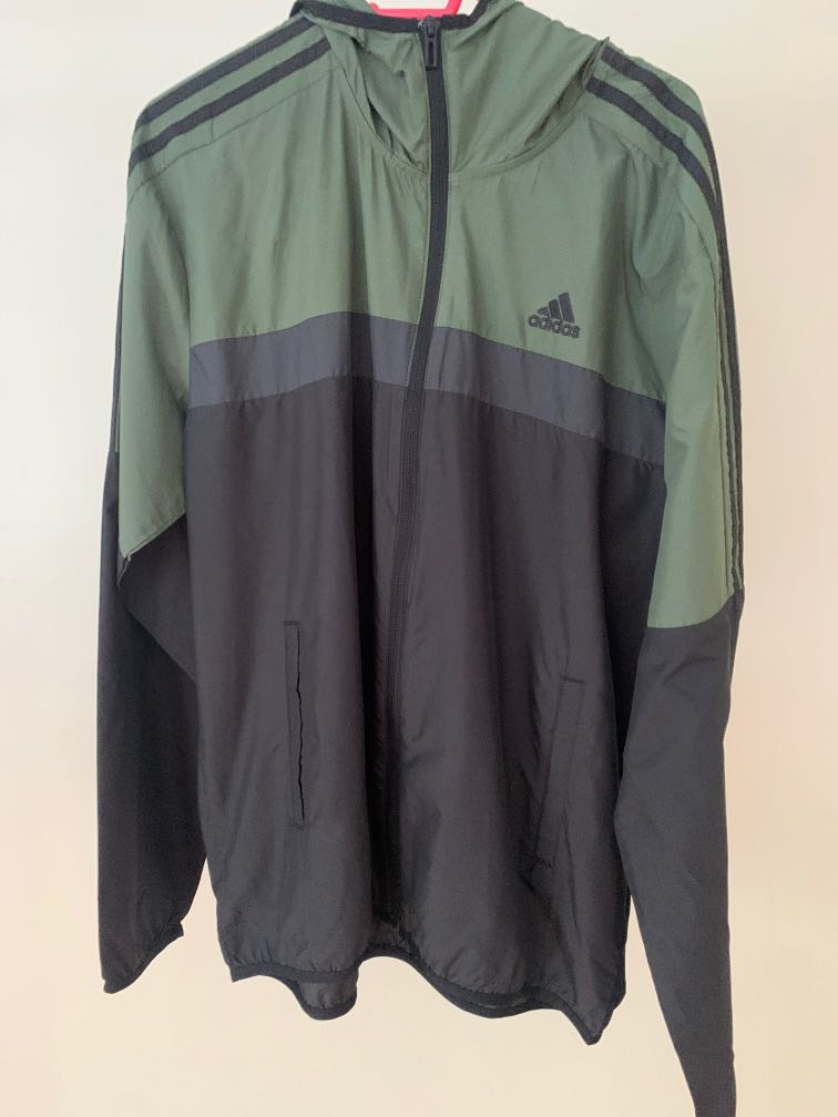 Green and black best sale windbreaker