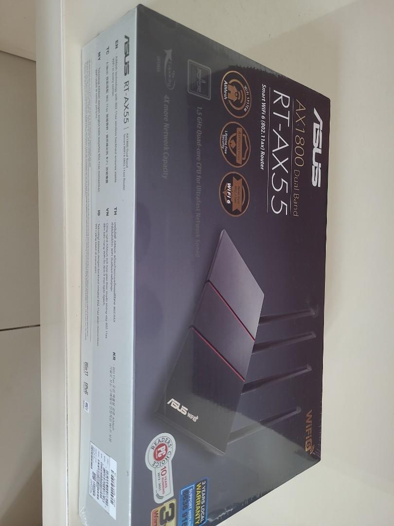 ASUS AX1800 RTAX55 Smart WIFi 6 router Sealed, Computers & Tech