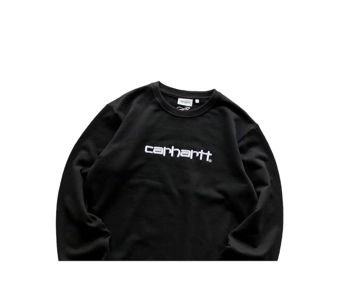 AUTHENTIC] Carhartt Script Logo Pullover Sweater, Men's Fashion, Tops u0026  Sets, Tshirts u0026 Polo Shirts on Carousell