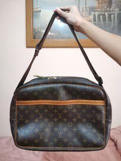 Japan Used Bag] Used Louis Vuitton Reporter Gm Monogram Brw/Pvc/Brown Bag