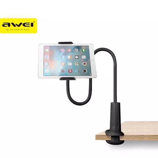 Awei flexible phone & tablet holder (Category: Mounts & Holders) located in Quezon City. Submitted by pancakewhipped777 (Listing ID 1127530036, Image 1). Description: Awei Flexible phone / tablet holder Color: black Dm, Chat Carousel! or Call: 0918-287-8700 Thanks!.