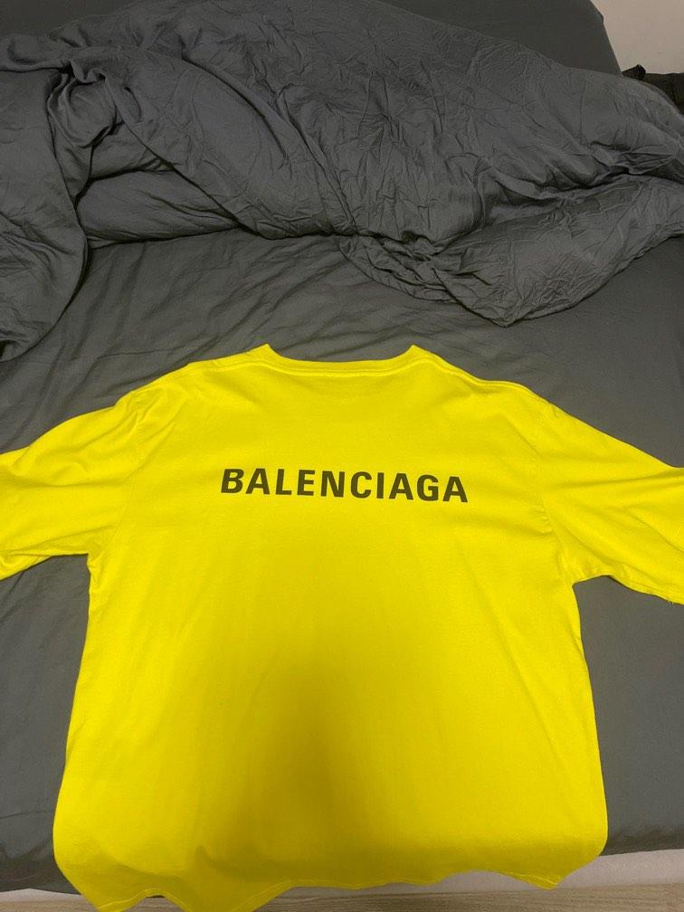 balenciaga neon yellow t shirt