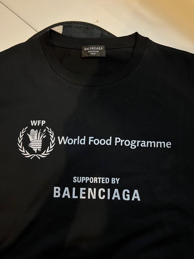 AUTHENTIC World Food Program Balenciaga Mens Fashion Tops  Sets Tshirts   Polo Shirts on Carousell