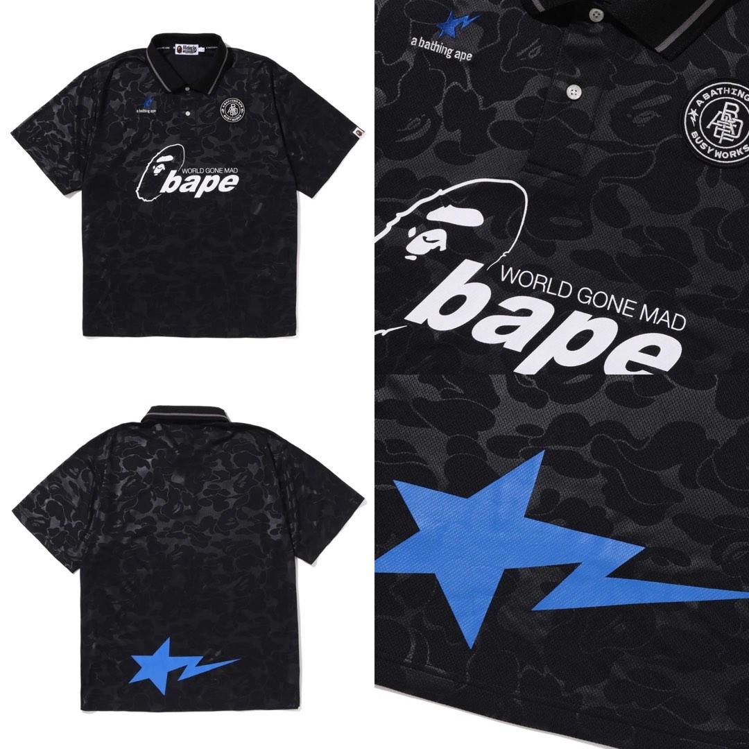 BAPE SOCCER GAME RELAXED FIT POLO, Men's Fashion, Tops & Sets