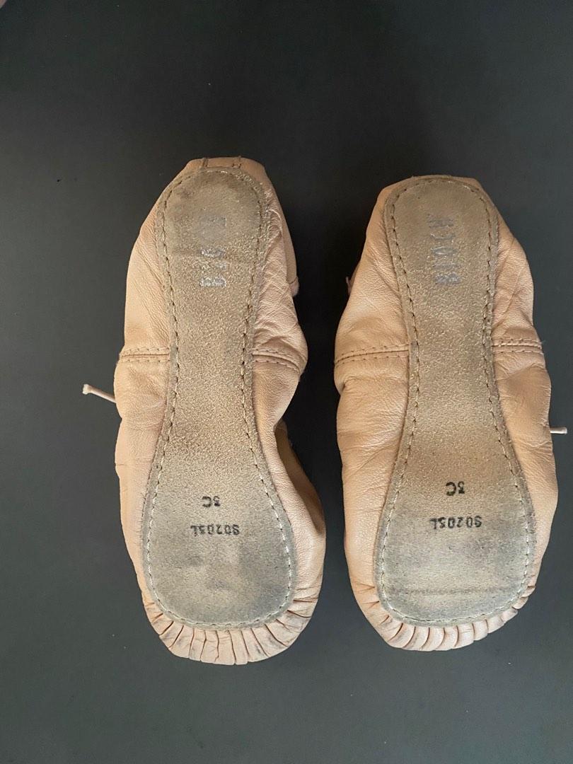 Bloch S0205L leather ballet shoes full sole size 3C Babies