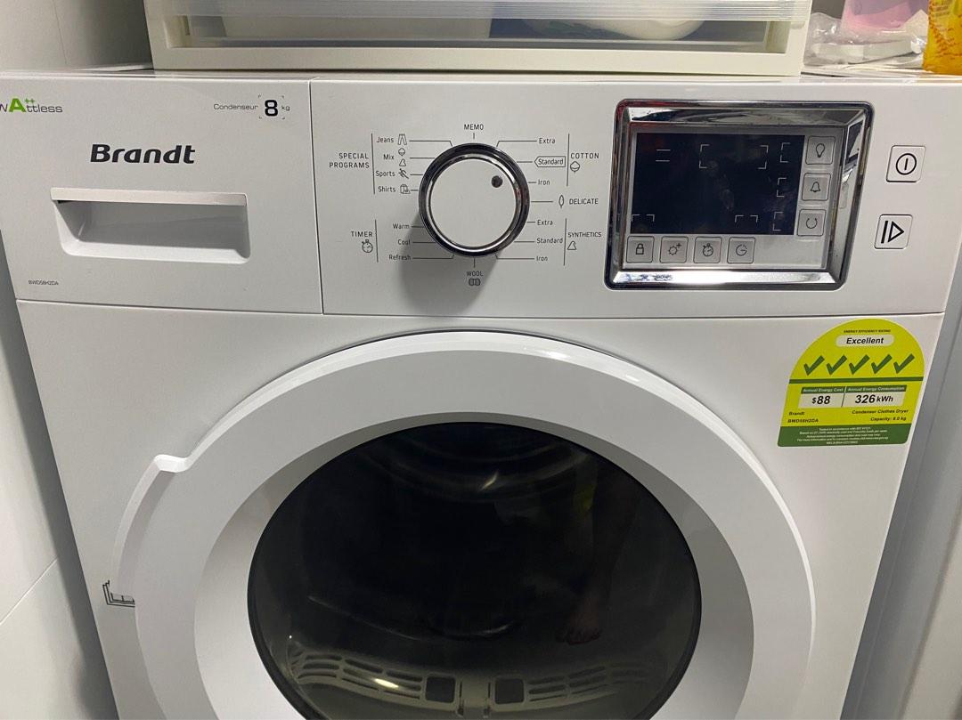 Brandt Dryer [BWD58H2DA], TV & Home Appliances, Washing Machines and ...