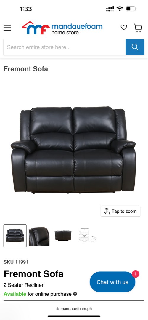 [CEBU ONLY] MF 2Seater Reclining Sofa, Furniture & Home Living