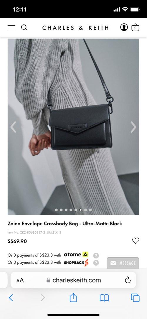 Zaina Envelope Crossbody Bag - Light Blue