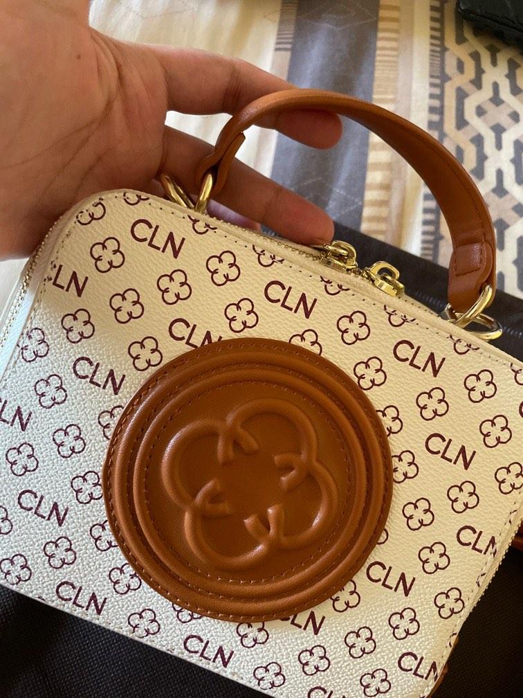 CLN White Monogram Vanity Bag with Handle, Women's Fashion, Bags & Wallets,  Cross-body Bags on Carousell