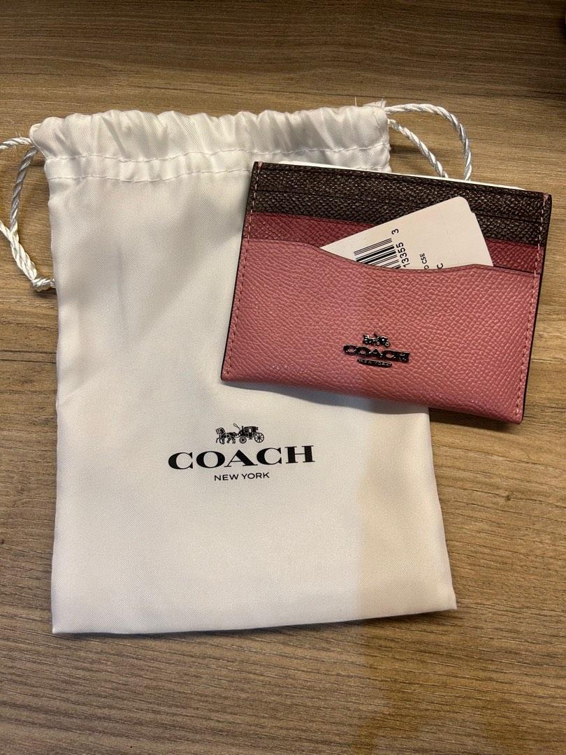 Coach flat card case in pink, Women's Fashion, Bags & Wallets, Wallets