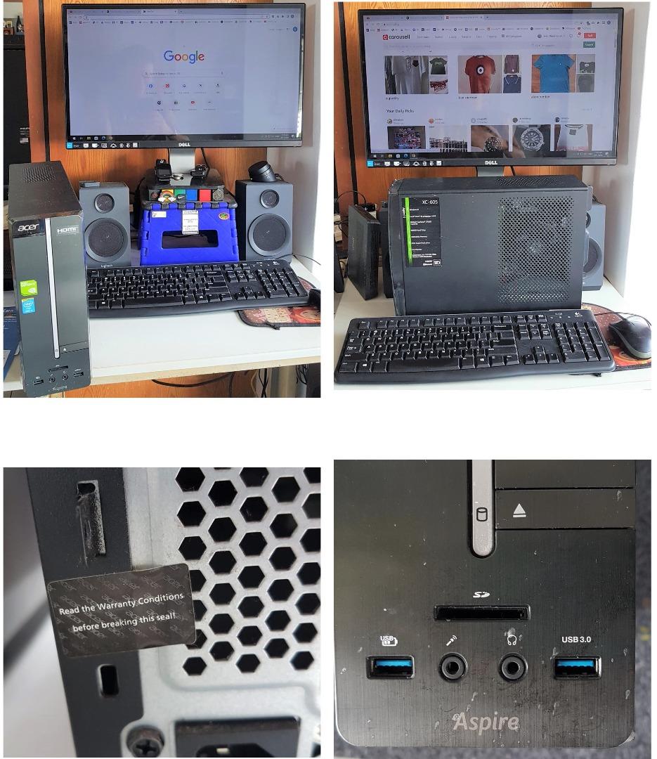 Complete Acer Aspire XC-605 PC, HDMI, WLAN, Bluetooth, USB, Window
