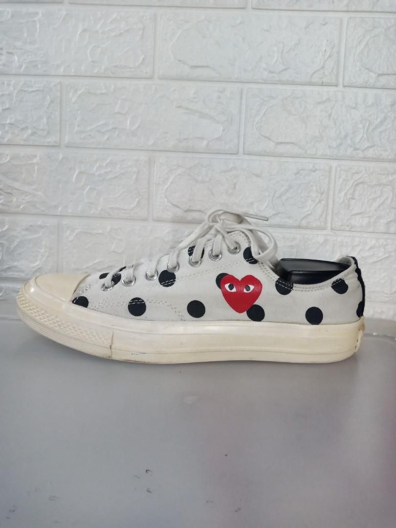 Converse CDG Polka dot Men s Fashion Footwear Sneakers on Carousell