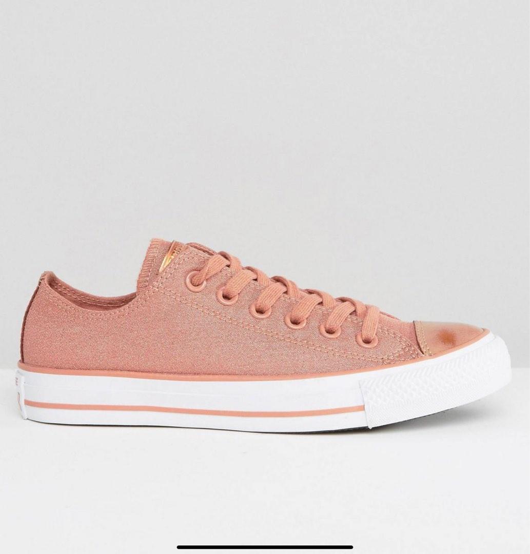 Converse chuck taylor trainers in pink blush with metallic toe cap store