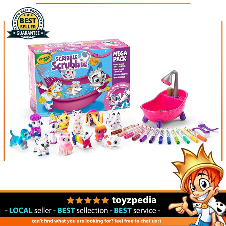 Crayola Mega Scribble Scrubbie Set, Toy Pet Playset, Gift for Kids, Age ...