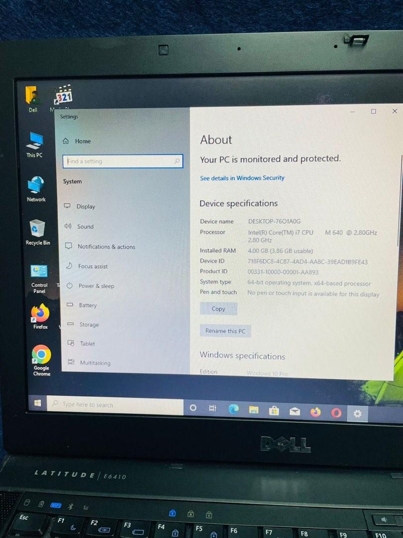 Dell i7 Laptop ready to use with Ssd Camera wifi microsoft ...