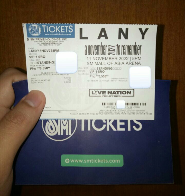 Discounted LANY Day 1 VIP Concert Ticket, Tickets & Vouchers, Event