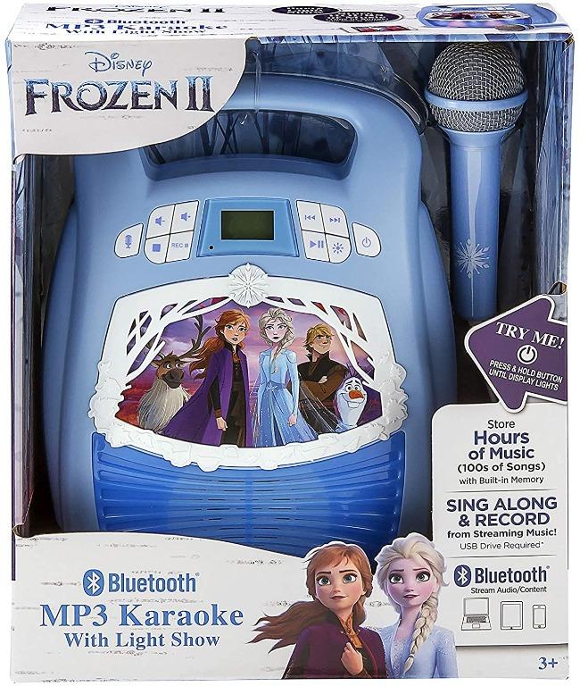 eKids Frozen 2 Bluetooth Portable MP3 Karaoke Machine Player with Light