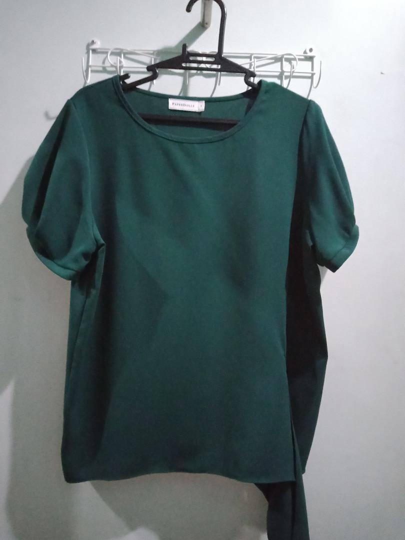 Emerald green blouse and skirt, Women's Fashion, Dresses & Sets, Sets or  Coordinates on Carousell