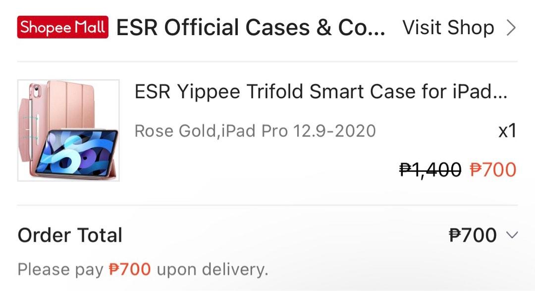 Brand New ESR Yippee Trifold Smart Case for iPad Pro 12.9 2020