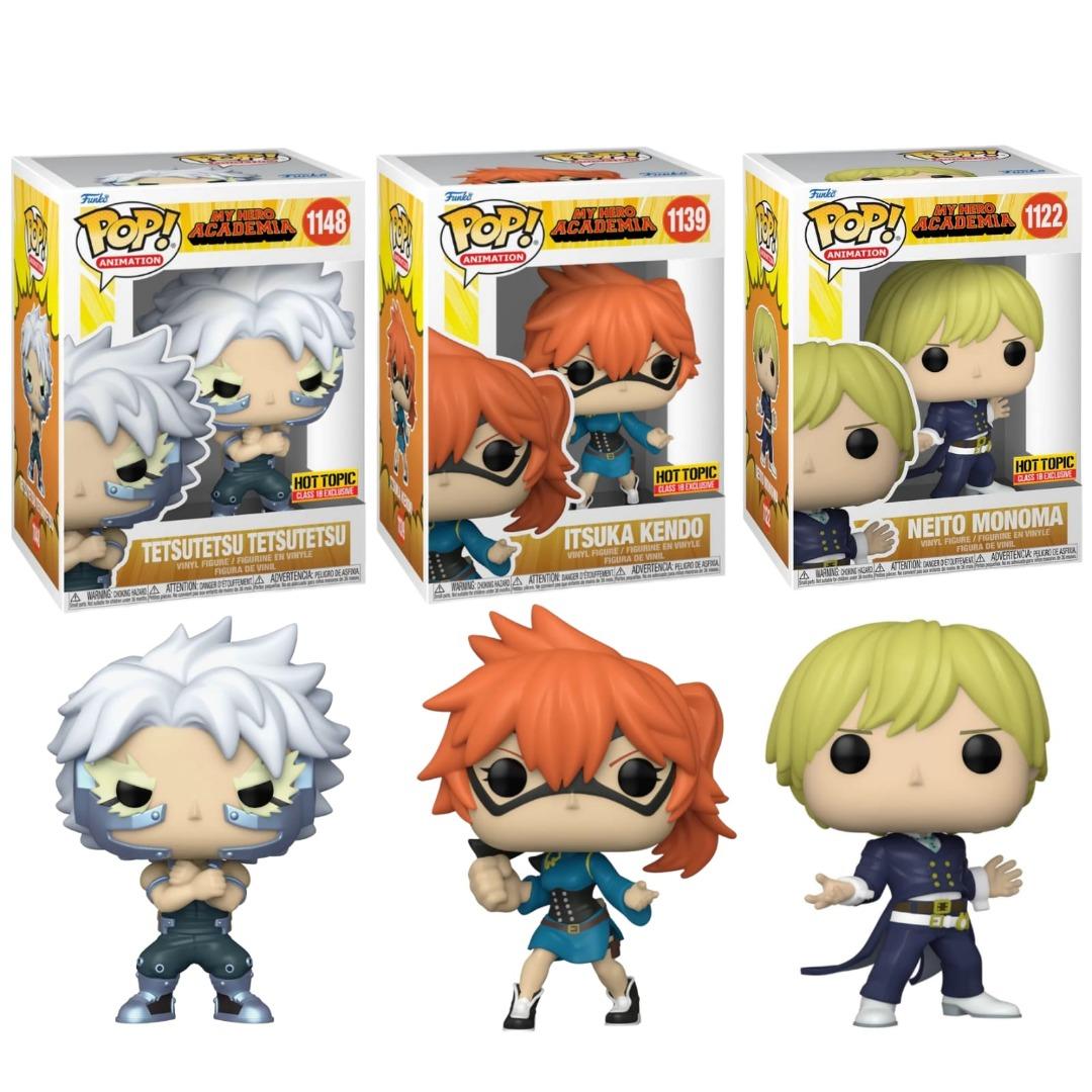 Funko Pop! My Hero Academia: Class 1B - Neito Monoma #1122 ▪ Itsuka Kendo  #1139 ▪ Tetsutetsu Tetsutetsu #1148 (Hot Topic Exclusive)