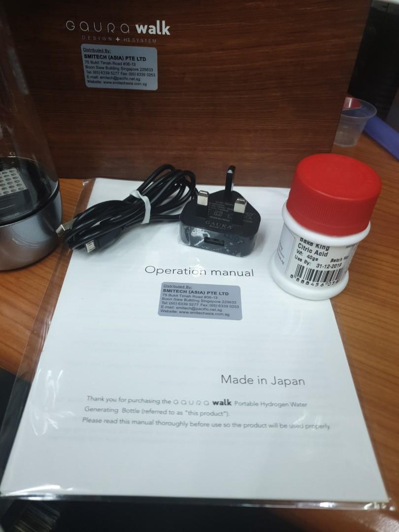 Gaura walk Portable Hydrogen Water generating bottle (Japan) on Carousell