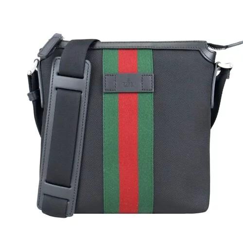 英國代購英國直送Men or Women GUCCI Shoulder Bag Nylon Black NEW