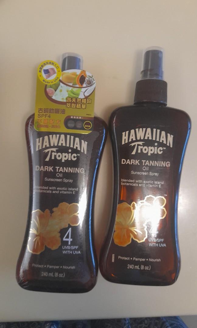 Hawaiian Tropic Dark Tanning Oil Sunscreen Spray SPF4 古銅助曬油 黑鬼油 太陽油 曬黑油