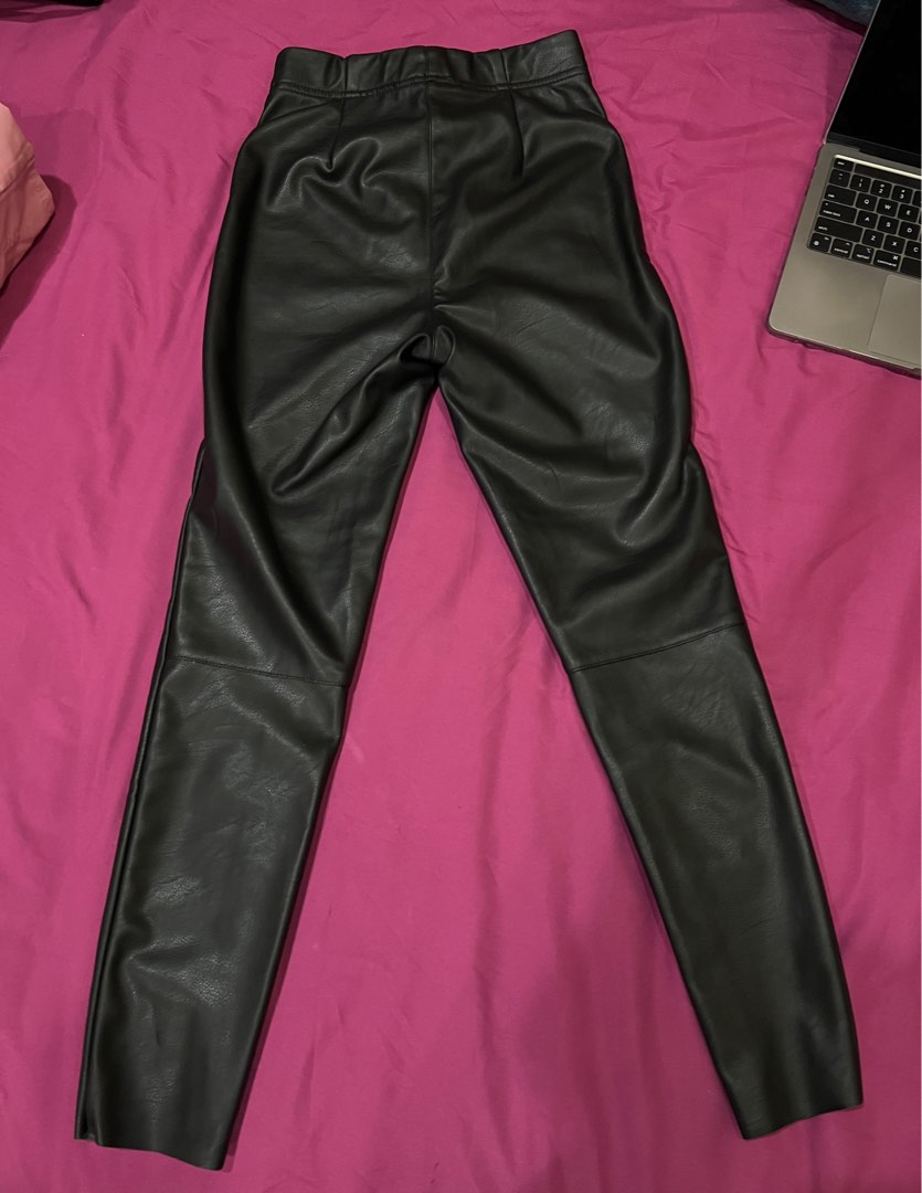 NEW H&M Leather Pants, Women's Fashion, Bottoms, Jeans & Leggings on