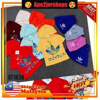 HOODIE SHORT SLEEVE + SKIRT PLAYSET BABY GIRL KIDS 1-5YEARS (CODE GT1038)